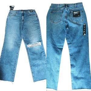 NWT Silver Jeans Co W33 L28 Highly Desirable High Rise Straight Leg Distressed